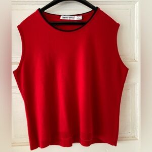 Vintage Red Sleeveless Sweater